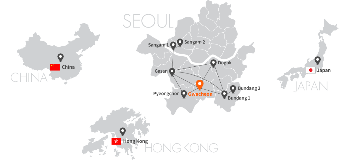 location of KINX GwaCheon