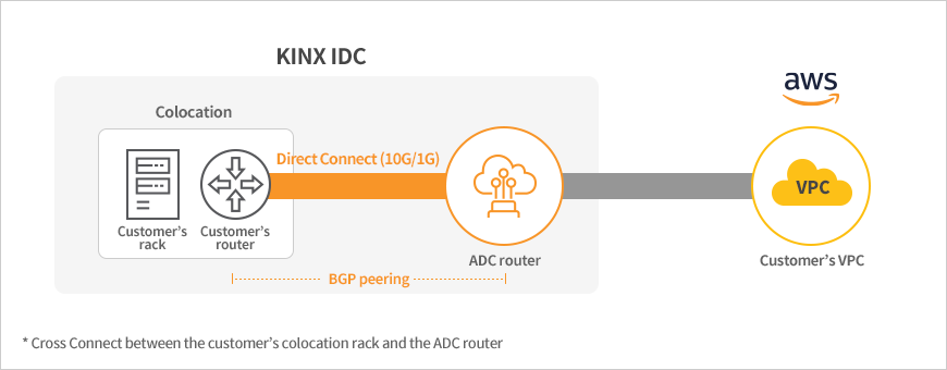 Colocation service (KINX IDC) + AWS Direct Connect